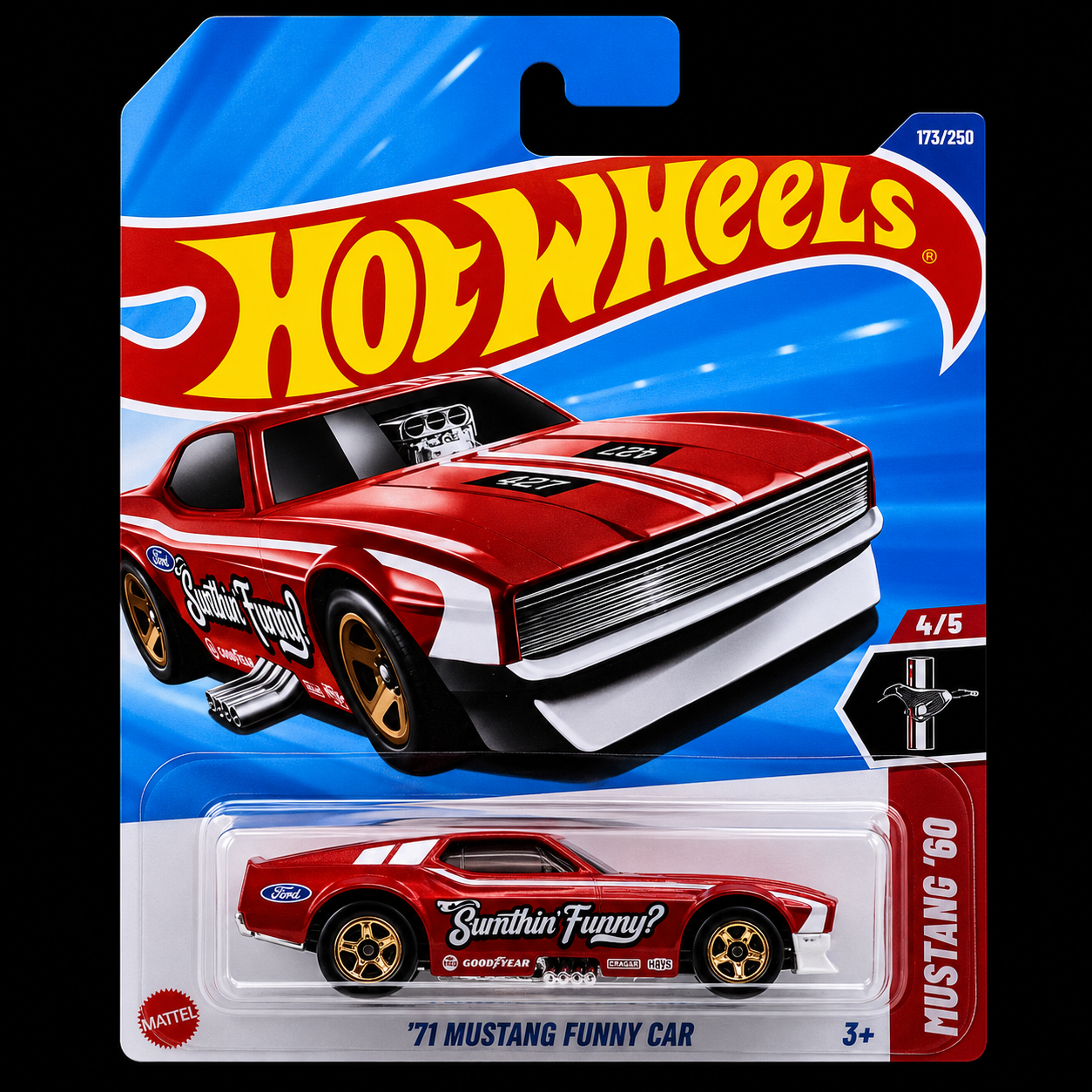 HOT WHEELS MAINLINE 2025 - '71 MUSTANG FUNNY CAR (175/250)
