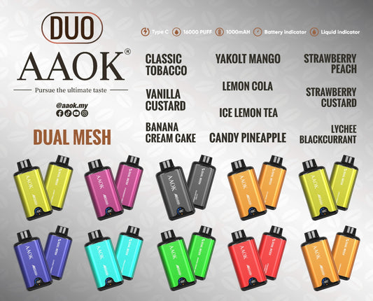 AAOK DUO PRO 16000 PUFFS