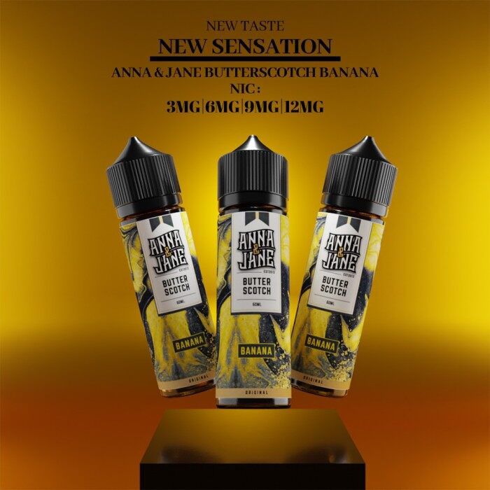 FREEBASE BUTTERSCOTCH BANANA 60ML by ANNA & JANE