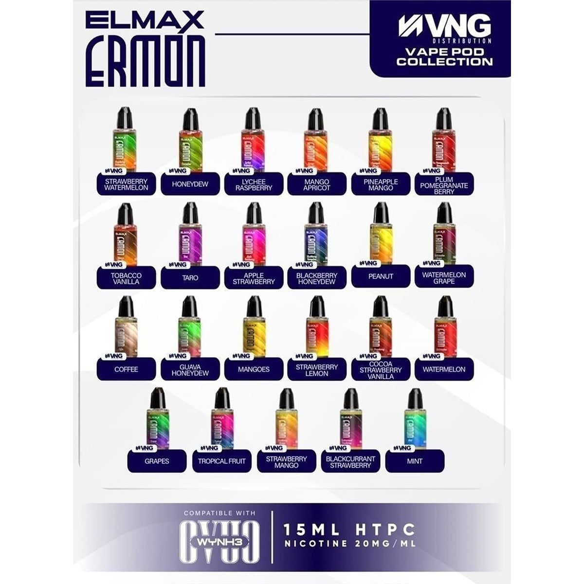 HTPC ELMAX ERMON E-JUICE LIQUID 15ML 20MG WYNH3