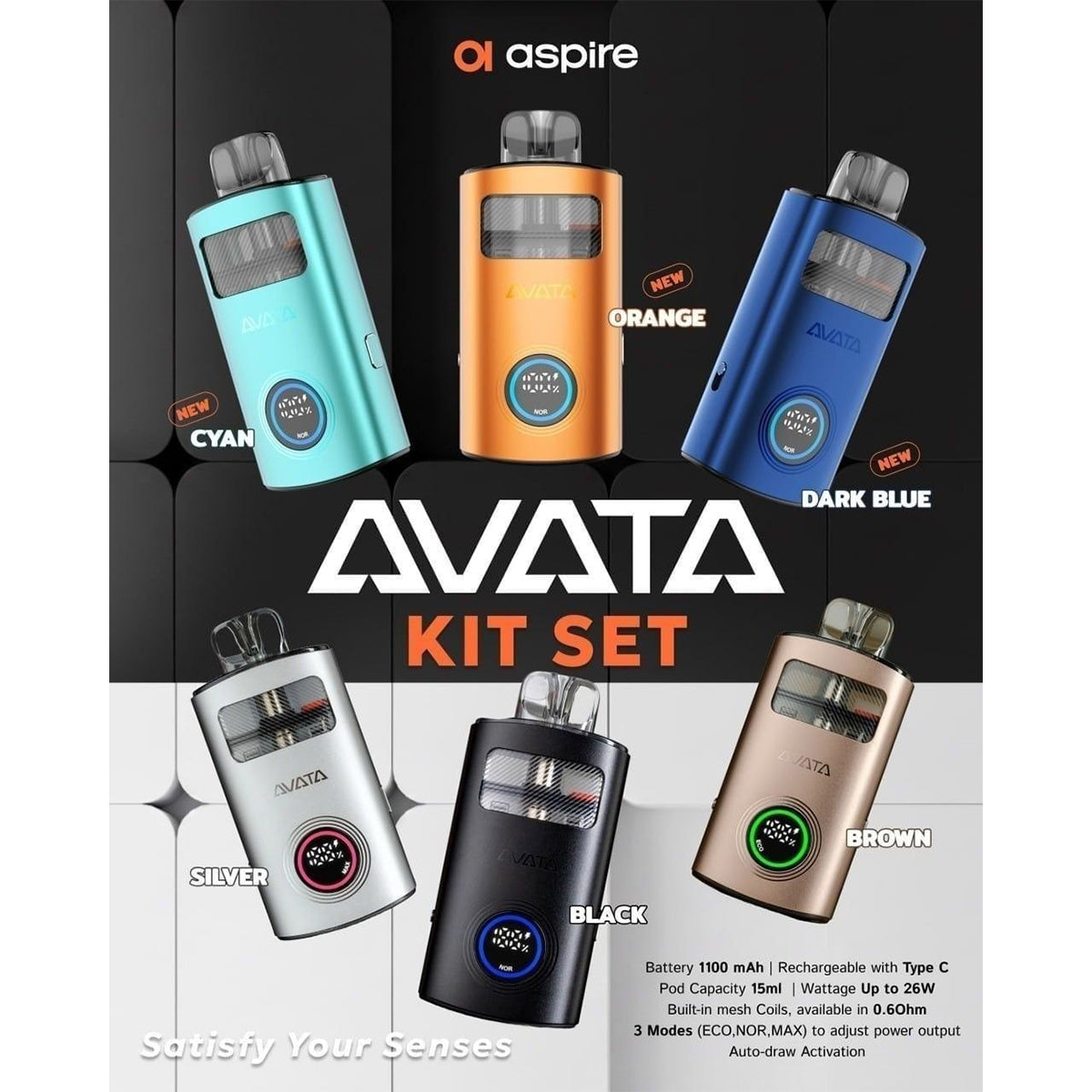 aspire avata pod kit AL Fakher Tabak 200g Doppelapfel 25 online kaufen main image 0
