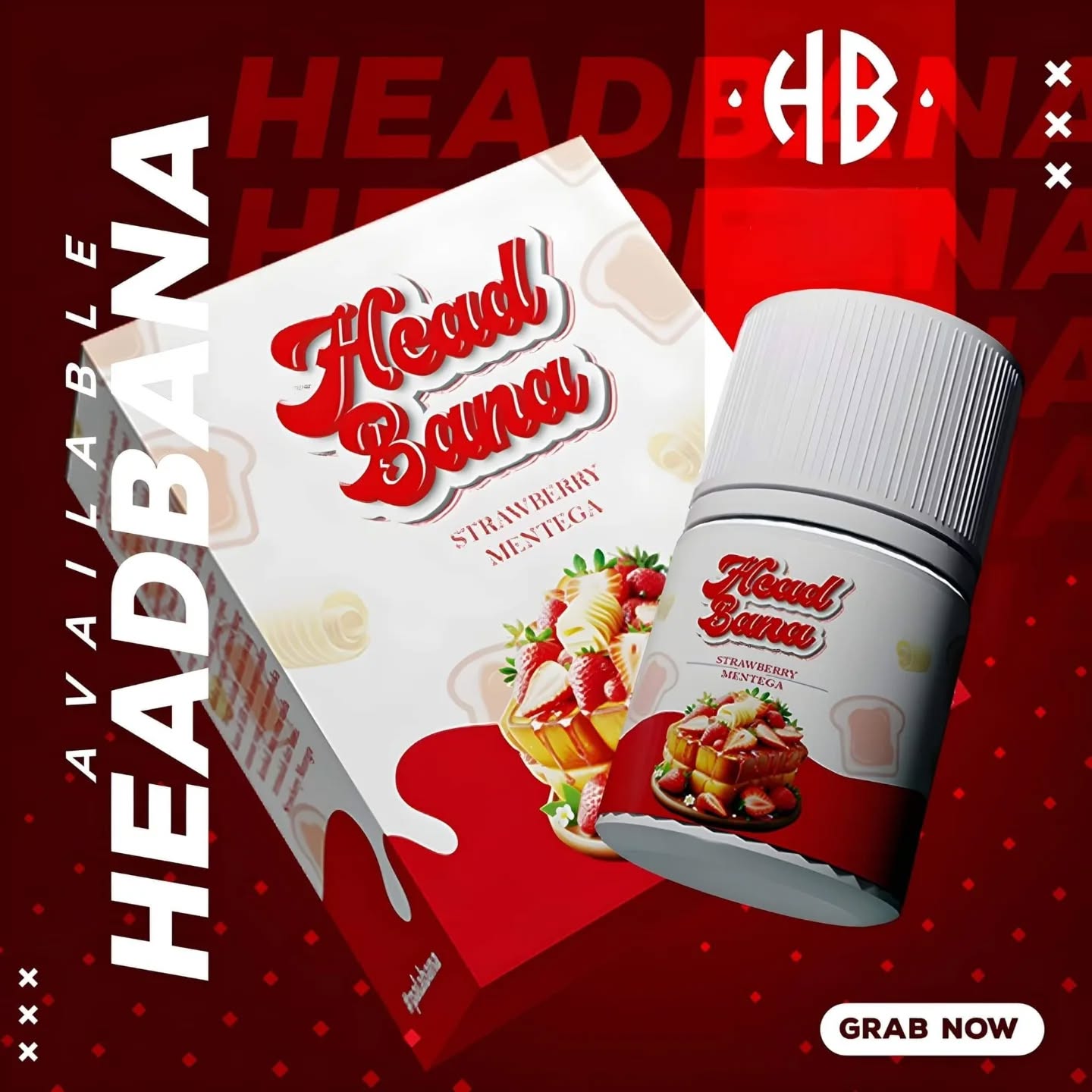 FREEBASE STRAWBERRY MENTEGA 60ML by HEAD BANA