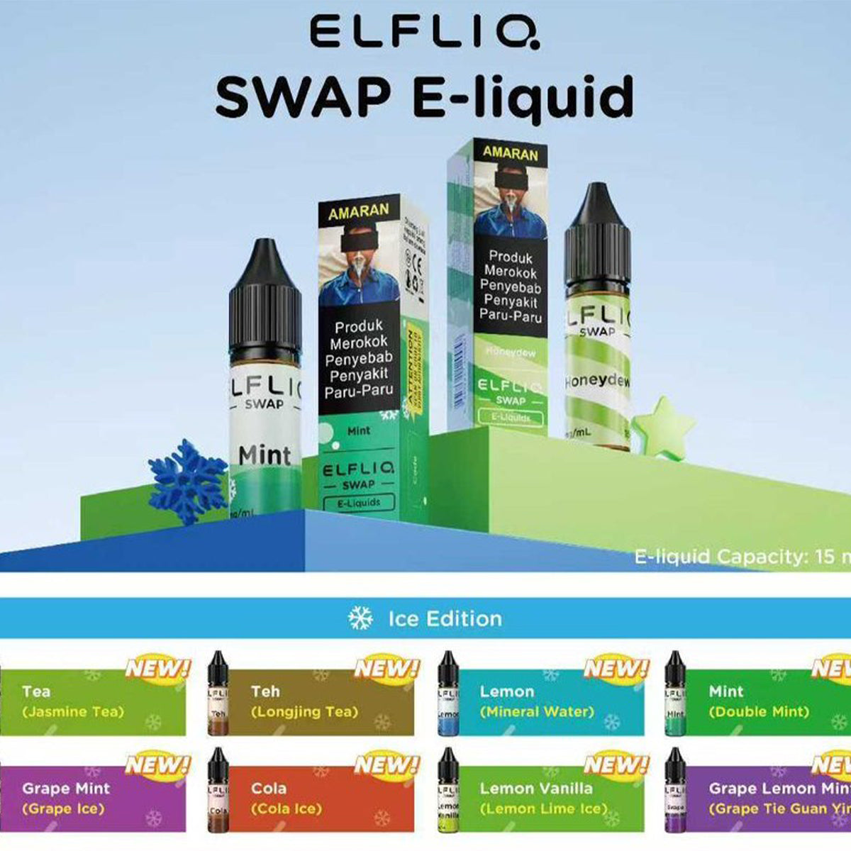SALT ELFLIQ SWAP ICE ICE SERIES 15ML 20MG