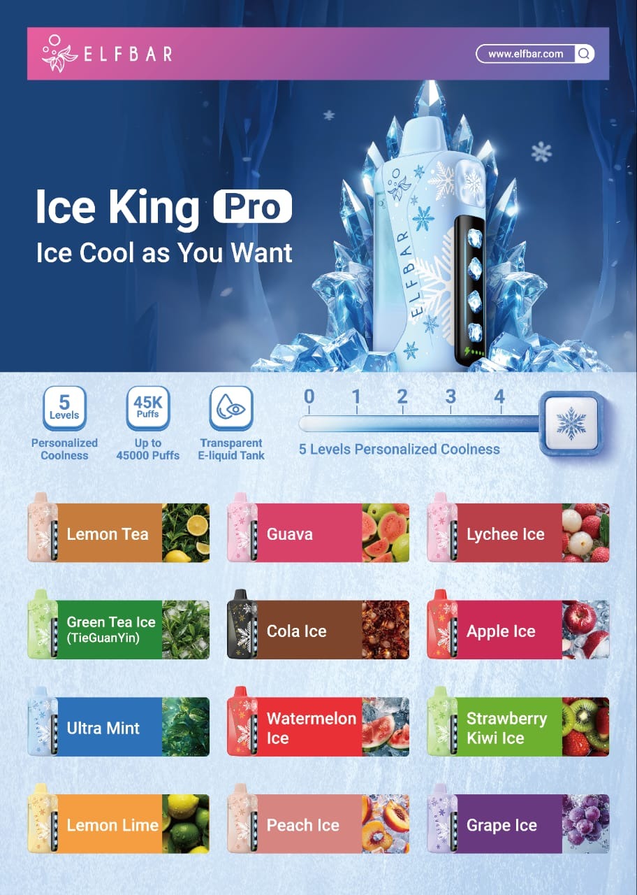 ELF BAR ICE KING PRO 45000 PUFFS