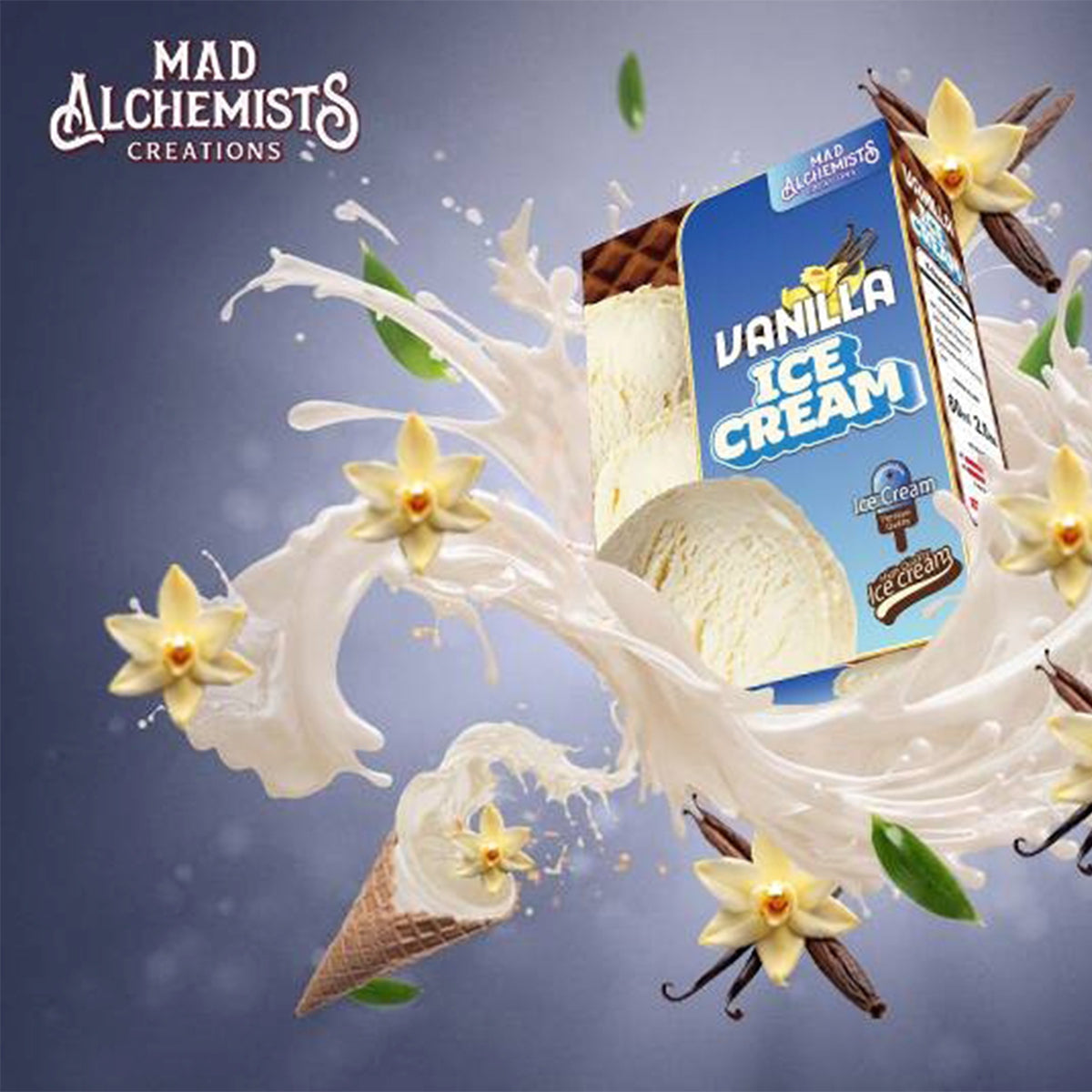 FREEBASE VANILLA ICE CREAM 60ML by MAD ALCHEMIST