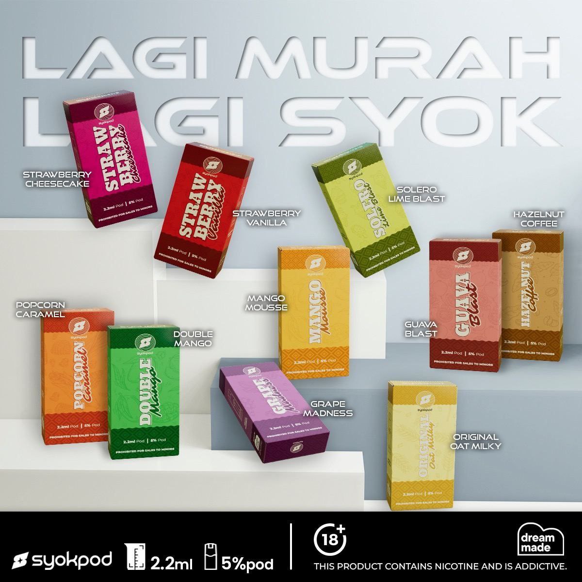 CARTRIDGE SYOKPOD 2.2ML by DREAMMADE COMPATIBLE NANO (1 POD )