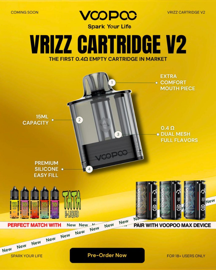 VOOPOO MAX VRIZZ EMPTY CARTRIDGE 15ML 0.4 OHM