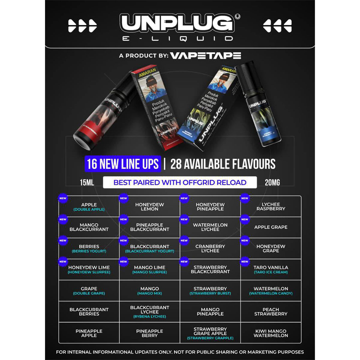 SALT UNPLUG E-LIQUID 15ML 20MG