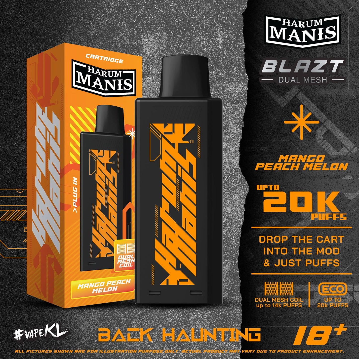 CARTRIDGE HARUM MANIS 20000 PUFFS
