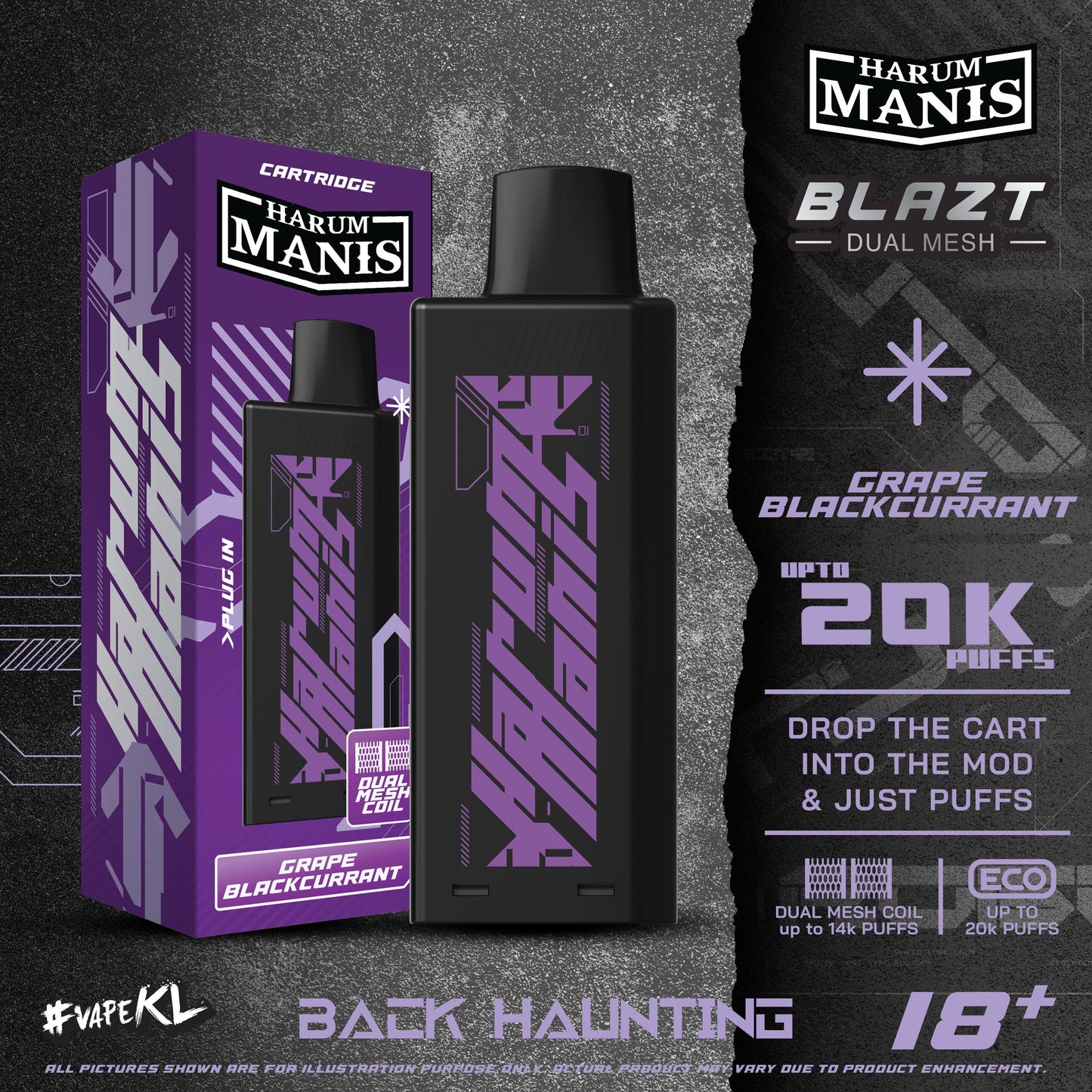 CARTRIDGE HARUM MANIS 20000 PUFFS