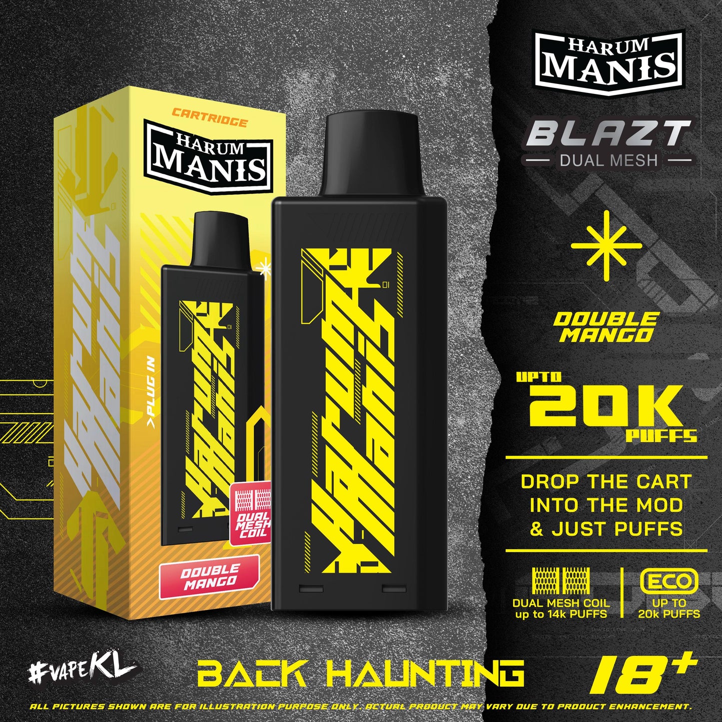 CARTRIDGE HARUM MANIS 20000 PUFFS