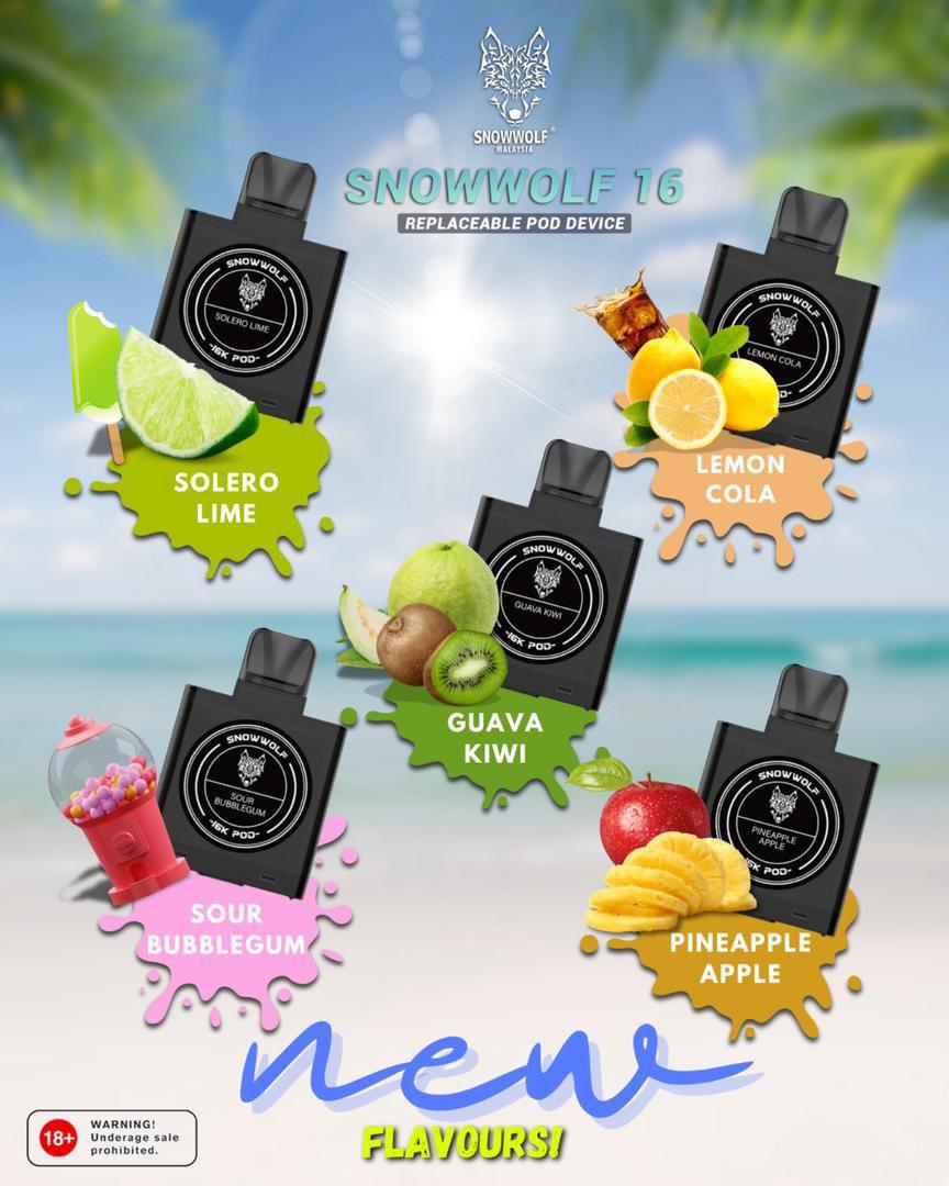 CARTRIDGE SNOWWOLF 16000 PUFFS