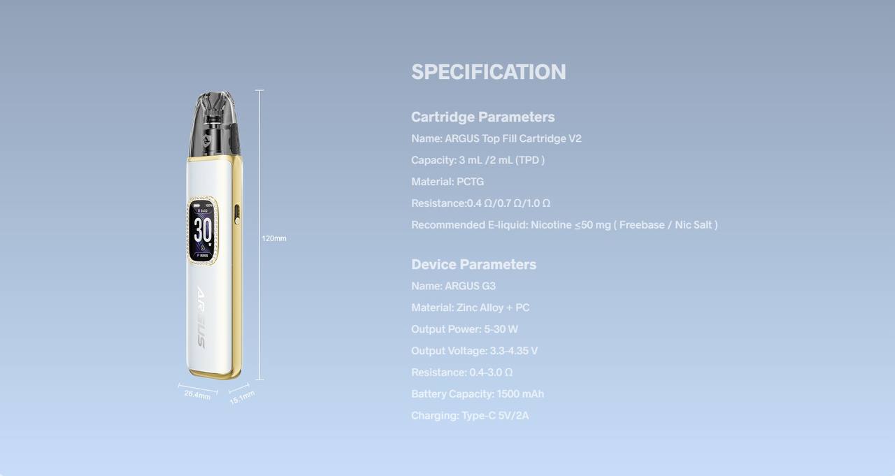 VOOPOO ARGUS G3 POD SYSTEM KIT