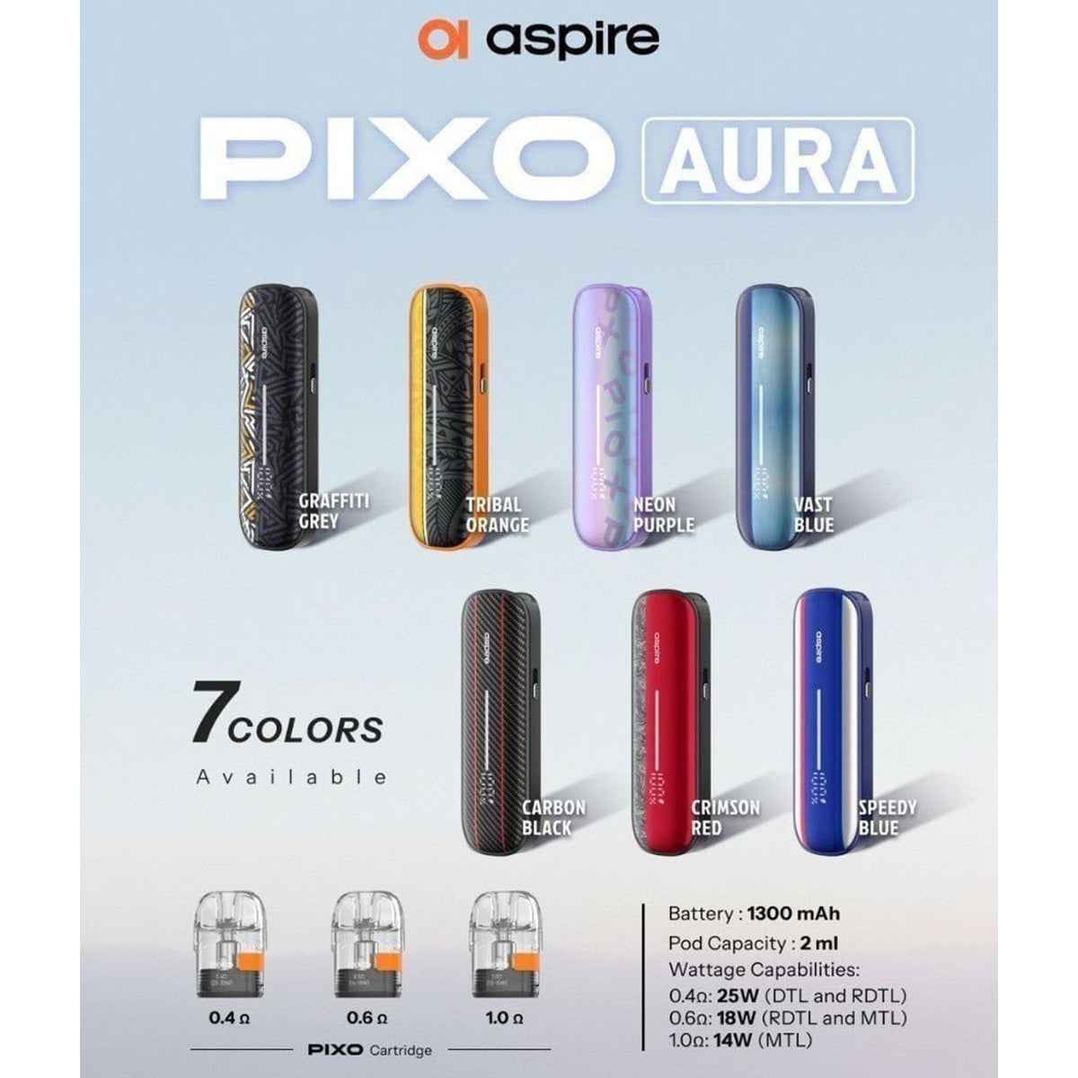 ASPIRE PIXO AURA POD SYSTEM KIT
