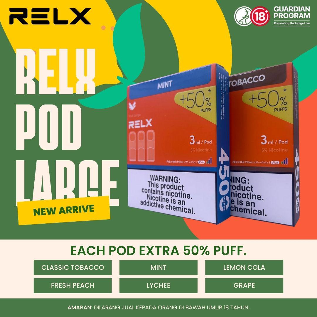 CARTRIDGE RELX POD LARGE 3ML ( 3 PODS )