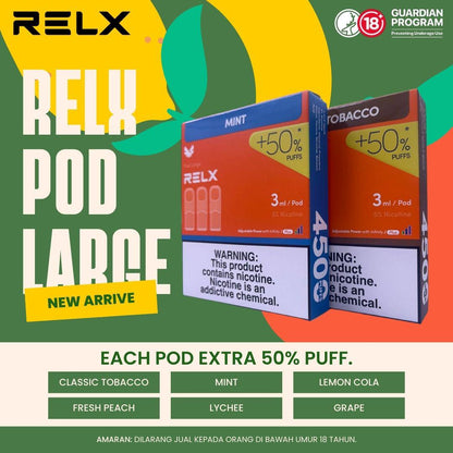 CARTRIDGE RELX POD LARGE 3ML ( 3 PODS )