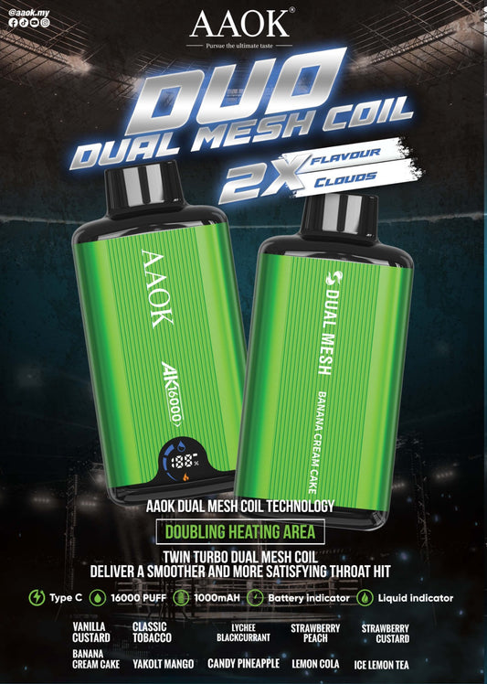 AAOK DUO PRO 16000 PUFFS