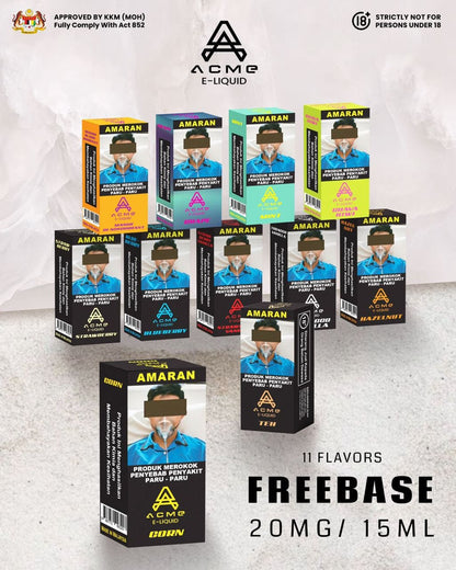 ACME FREEBASE E-LIQUID 15ML 20MG