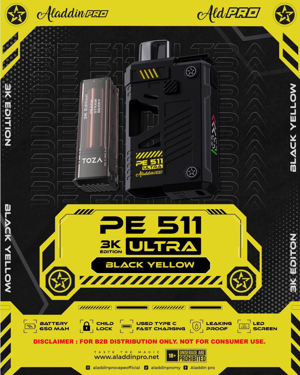 DEVICE ALADDIN PRO PE 511 ULTRA 3K PUFFS