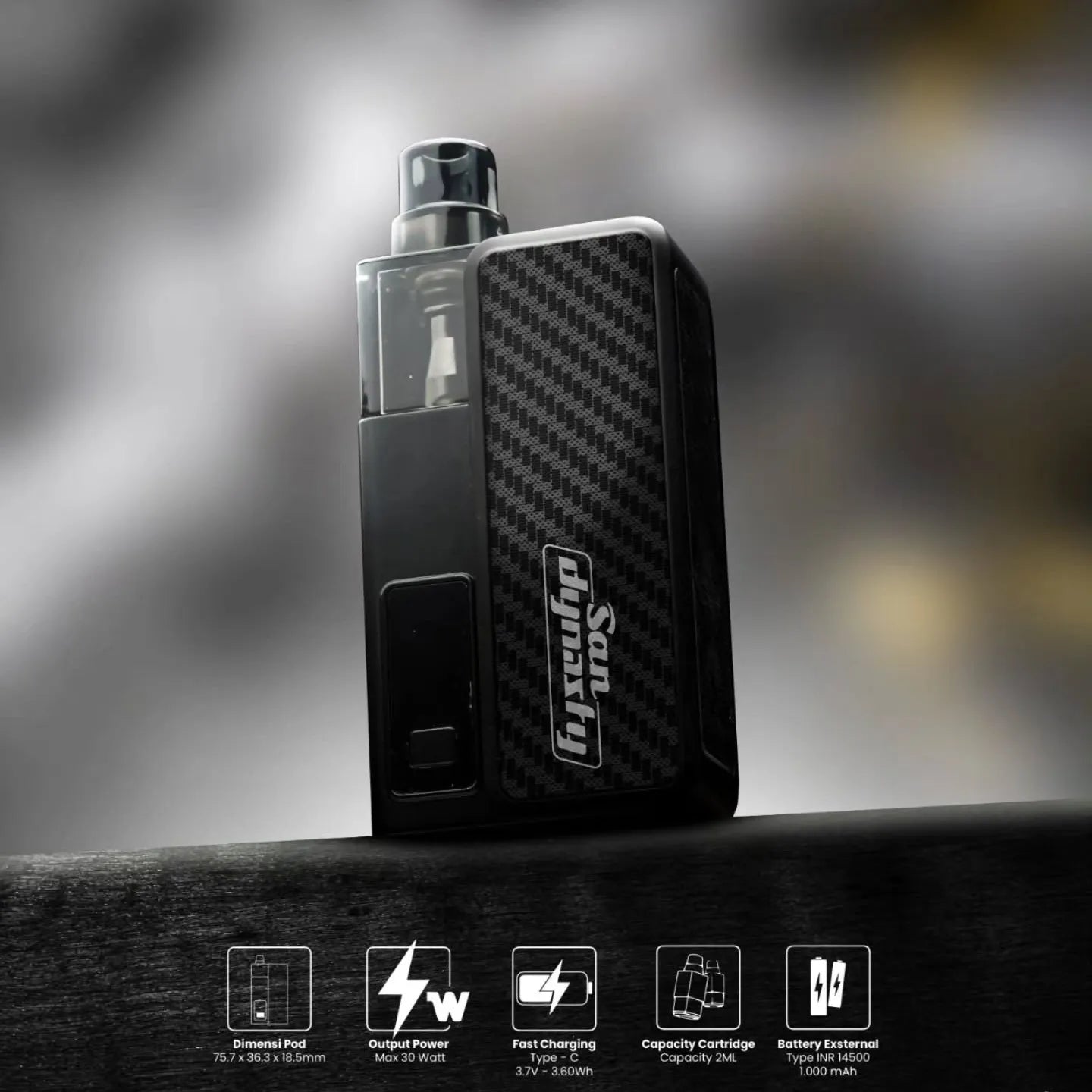 SAN DYNASTY POD SYSTEM KIT (WITH BATTERY ORCA VAPE 14500) BlackBirdVape SAN DYNASTY POD SYSTEM KIT (WITH BATTERY ORCA VAPE 14500) BlackBirdVape