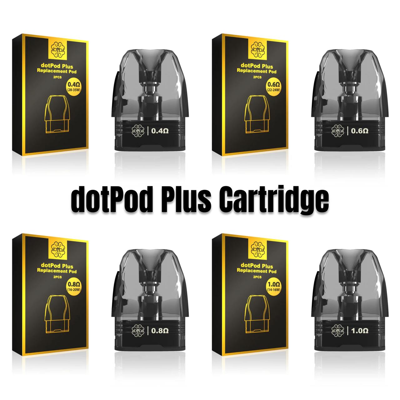 CARTRIDGE DOTPOD PLUS 3ML ( 2 PODS ) 0.4Ω 0.6Ω 0.8Ω 1.0Ω