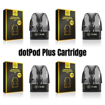 CARTRIDGE DOTPOD PLUS 3ML ( 2 PODS ) 0.4Ω 0.6Ω 0.8Ω 1.0Ω