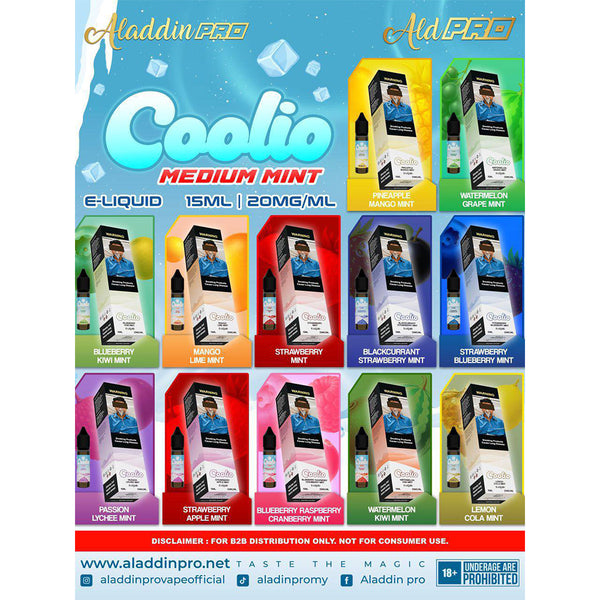 SALT ALADDIN PRO COOLIO E-LIQUID 15ML 20MG