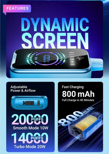 RAYA D2 20000 PUFFS BY ELF BAR