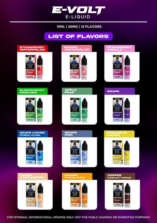 E-VOLT E-LIQUID by VOLTBAR 15ML 20MG