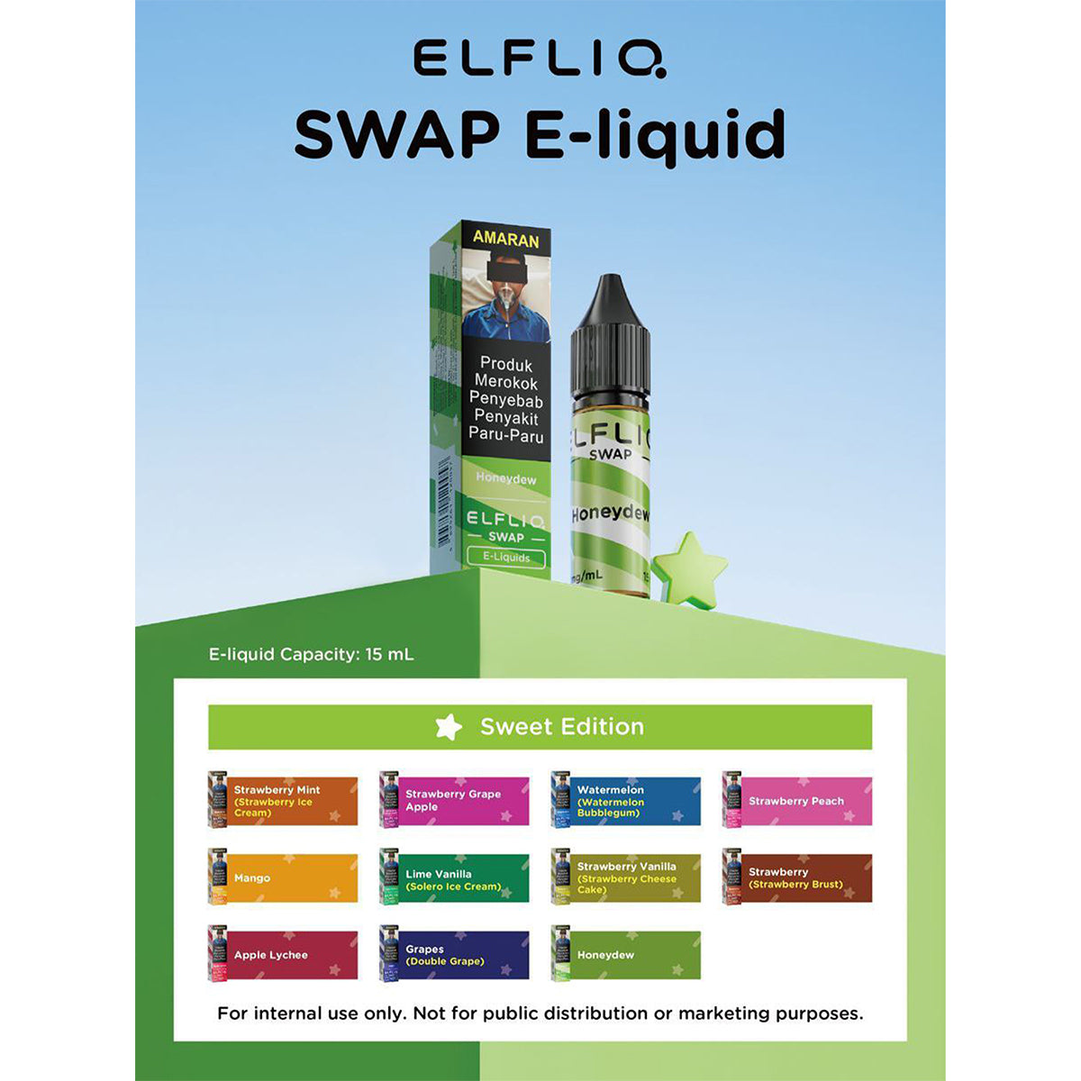 SALT ELFLIQ SWAP E-LIQUID by ELFBAR 15ML 20MG