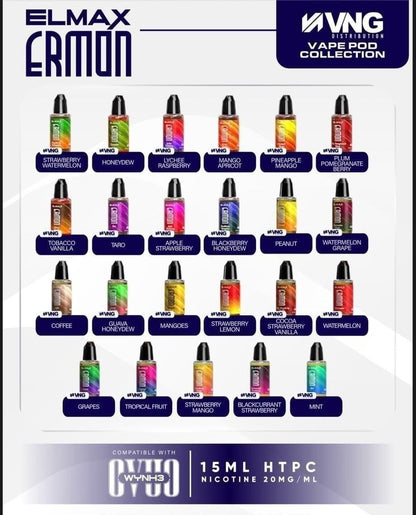 ELMAX ERMON HTPC E-JUICE LIQUID 15ML 20MG WYNH3