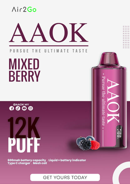 AAOK AIR2GO 12000 PUFFS