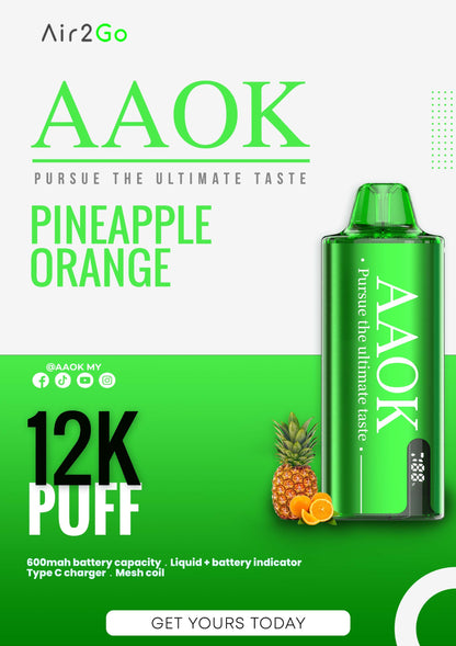 AAOK AIR2GO 12000 PUFFS