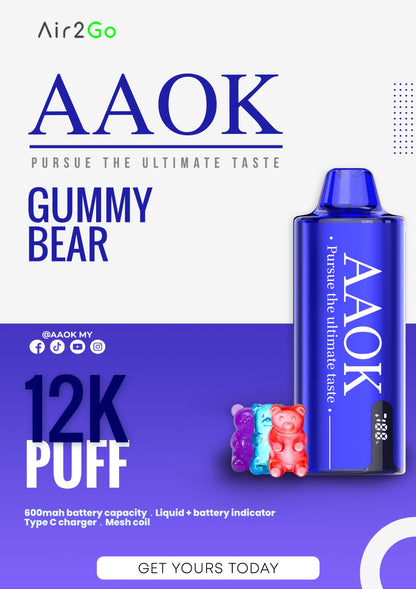 AAOK AIR2GO 12000 PUFFS