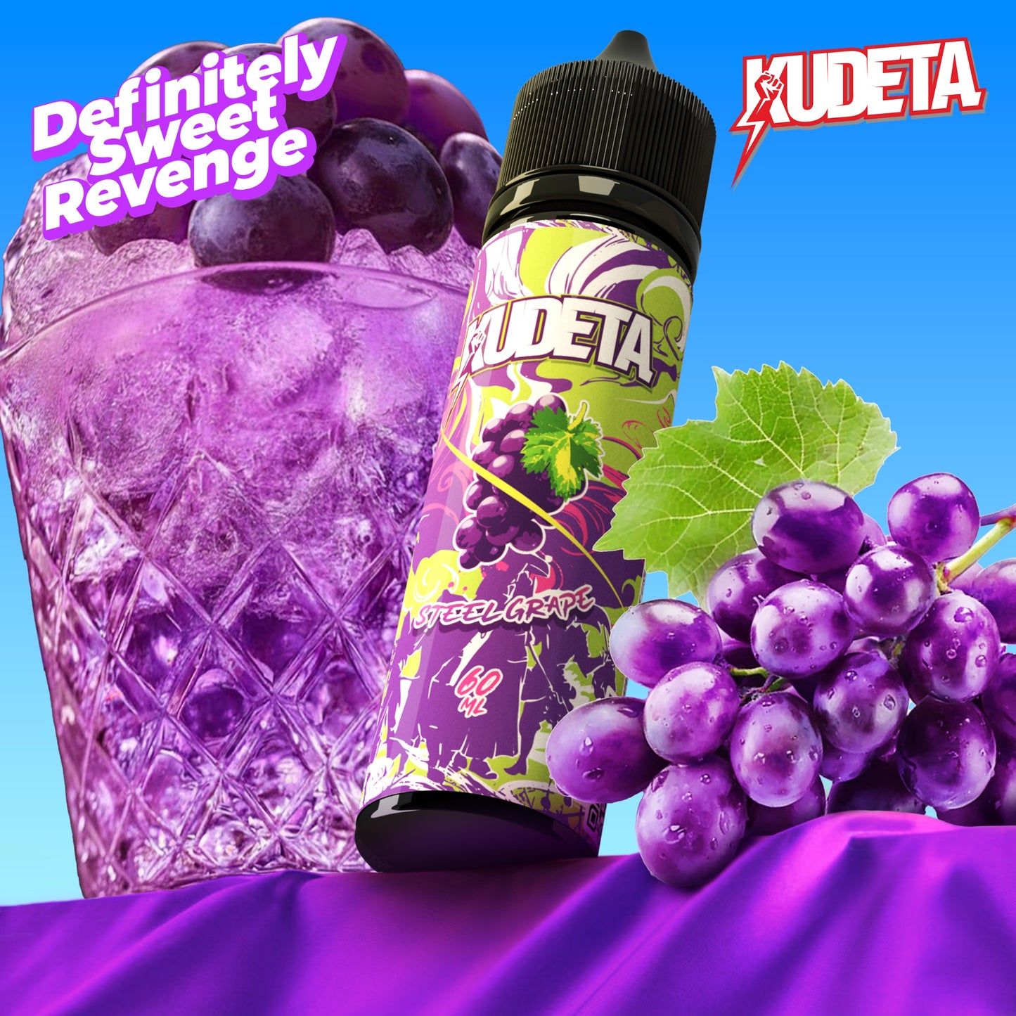 FREEBASE KUDETA STEEL GRAPE 60ML 6MG