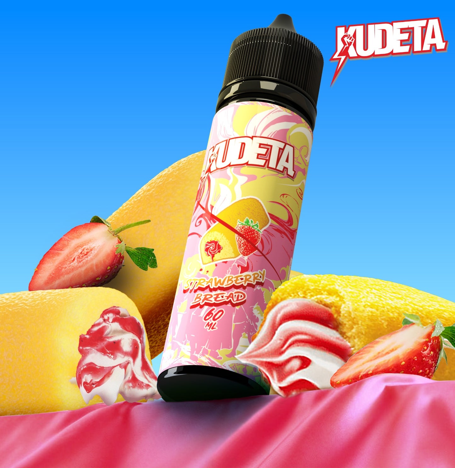 FREEBASE KUDETA CREAMY STRAWBERRY BREAD 60ML