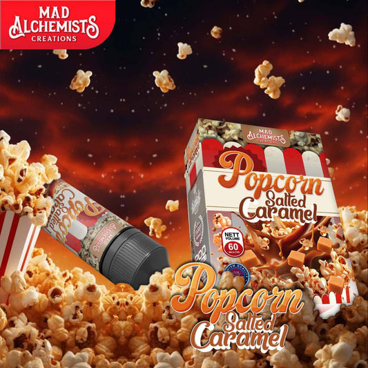 FREEBASE POPCORN SALTED CARAMEL 60ML by MAD ALCHEMIST