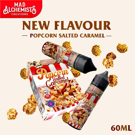 FREEBASE POPCORN SALTED CARAMEL 60ML by MAD ALCHEMIST