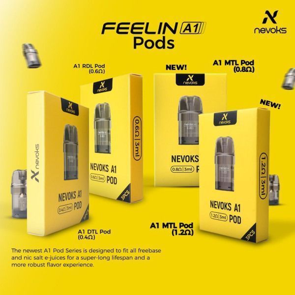 CARTRIDGE NEVOKS FEELIN A1 0.40Ω 0.60Ω 0.80Ω 1.2Ω ( 3 PODS )