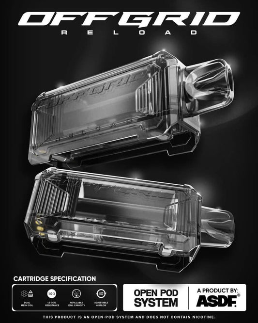 ASDF VAPETAPE OFFGRID RELOAD UNPLUG EMPTY CARTRIDGE
