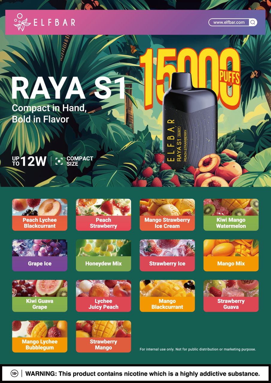 ELF BAR RAYA S1 15000 PUFFS