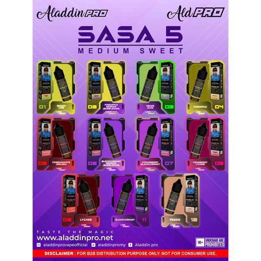 SALT ALADDIN PRO SASA 5 E-LIQUID 15ML 20MG