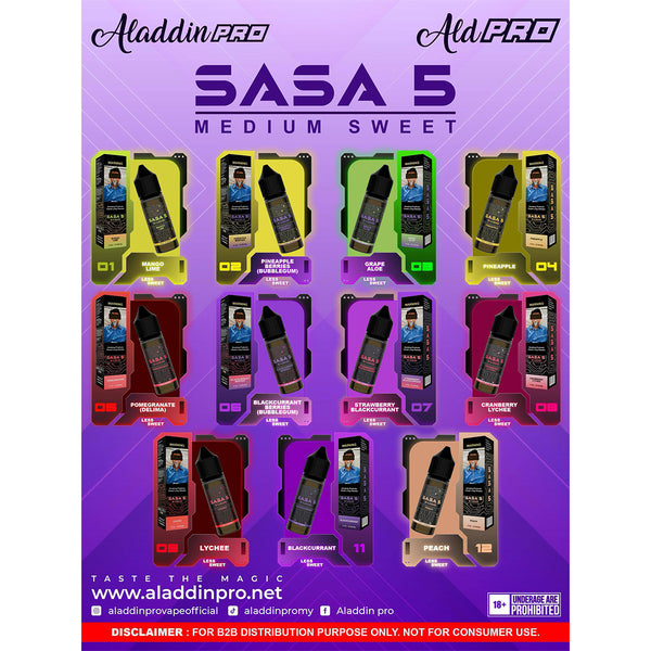 SALT ALADDIN PRO SASA 5 E-LIQUID 15ML 20MG