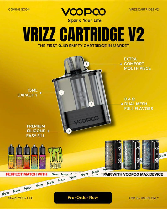 VOOPOO MAX VRIZZ EMPTY CARTRIDGE 15ML 0.4 OHM
