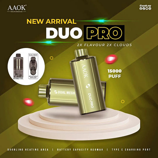 AAOK DUO PRO 15000 PUFFS