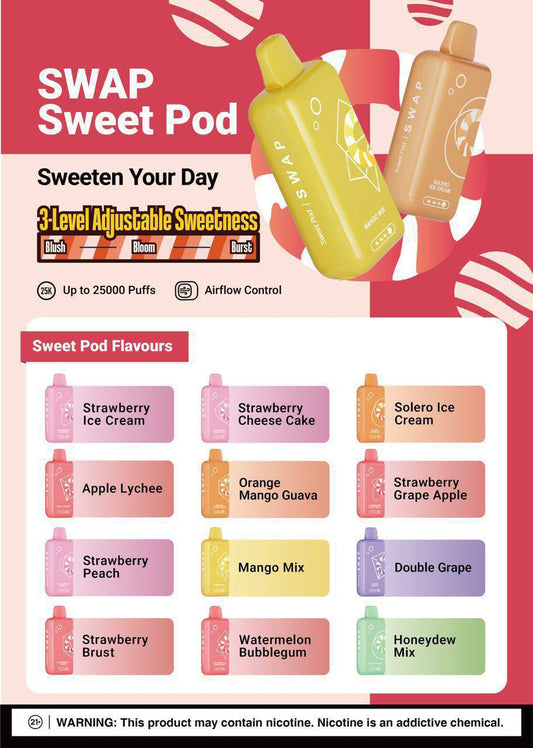 CARTRIDGE SWAP 25000 PUFFS by ELF BAR SWEET POD FLAVOUR