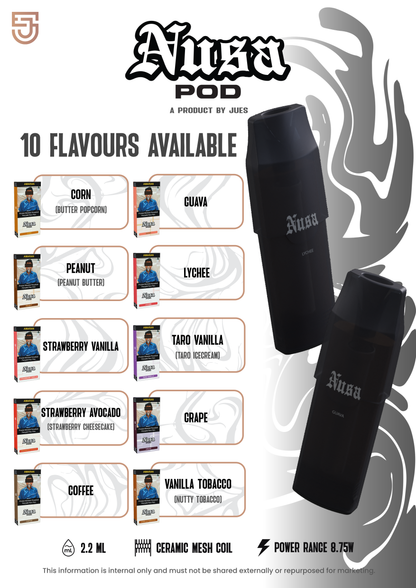 CARTRIDGE NUSAPOD 2.2ML by JUES (1 POD) COMPATIBLE NANO